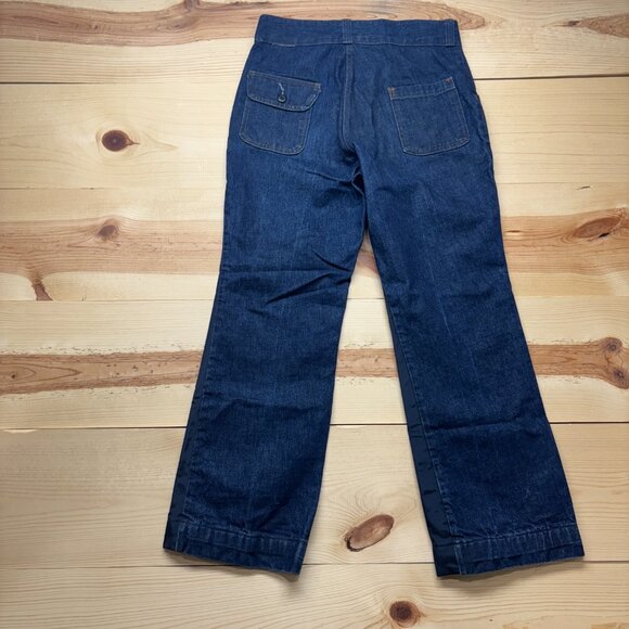 Vintage Orvis Jeans Mens 34x30 Blue Denim Upland Hunting Fishing Talon Zipper - Picture 8 of 10